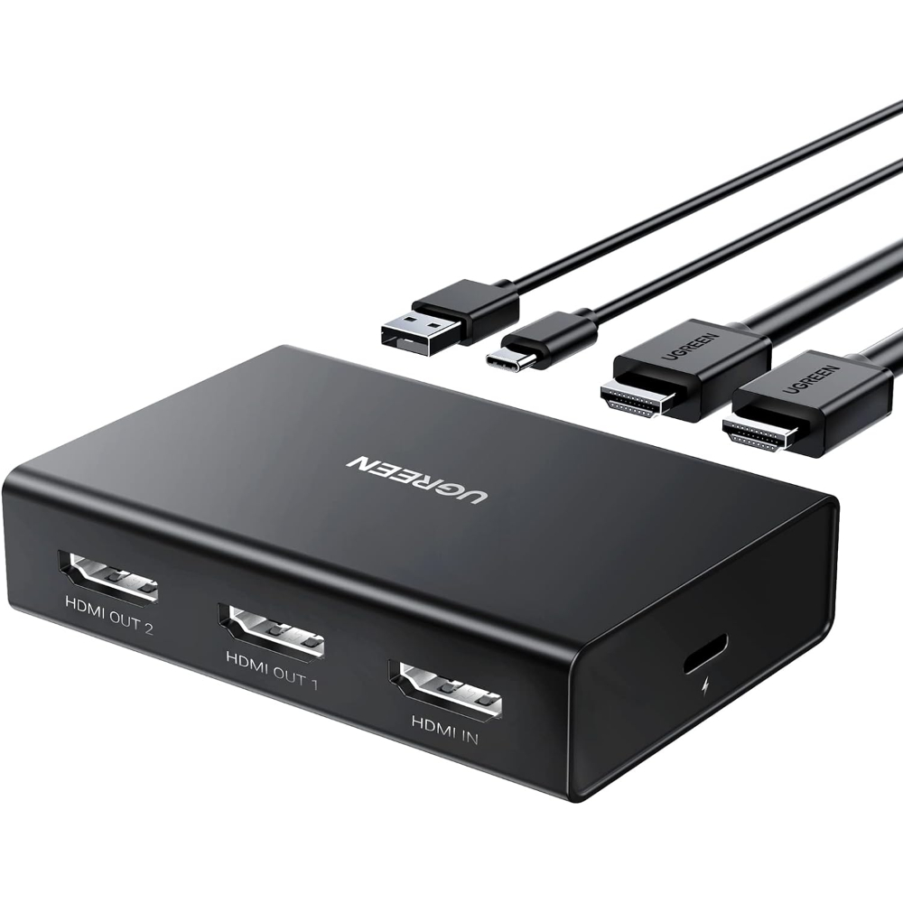 Buy UGREEN 90513 HDMI Splitter 1 in 2 Out 4K@60Hz HDR HDCP 2.2 EDID Control Online in Pakistan - UGREEN PK