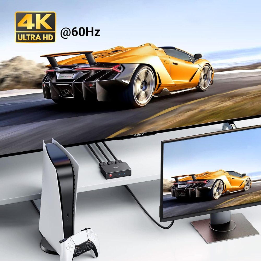 Buy UGREEN 90513 HDMI Splitter 1 in 2 Out 4K@60Hz HDR HDCP 2.2 EDID Control Online in Pakistan - UGREEN PK
