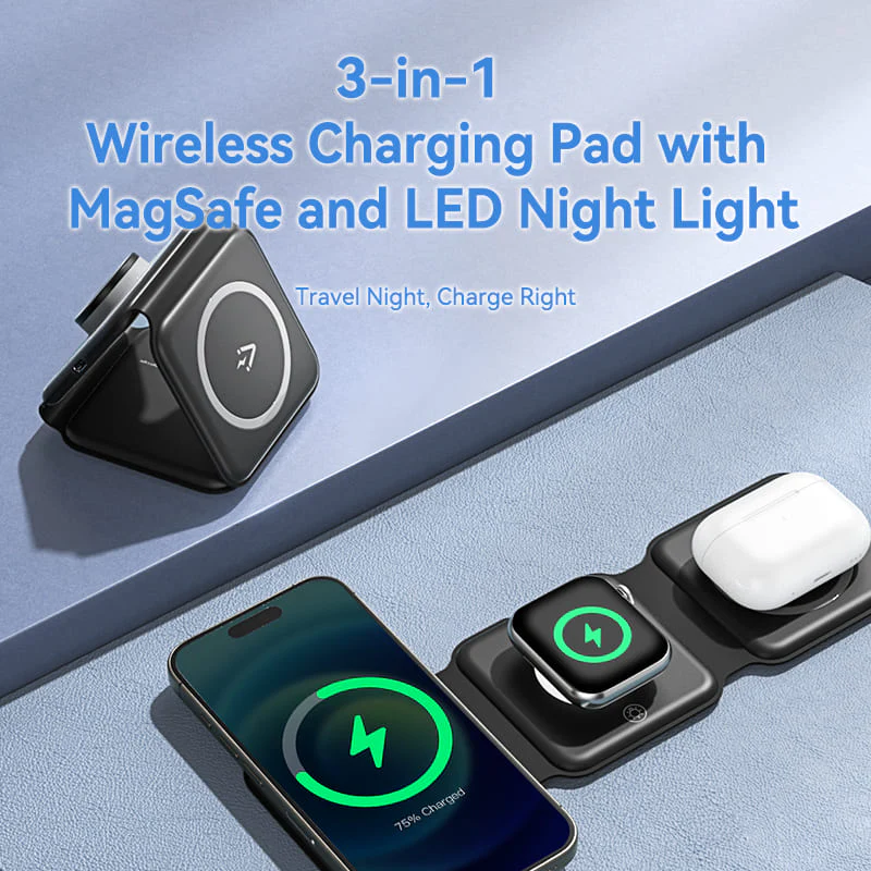 Buy VENTION 3-in-1 15W Wireless Charging Pad with MagSafe and LED Night Light Online in Pakistan - UGREEN PK