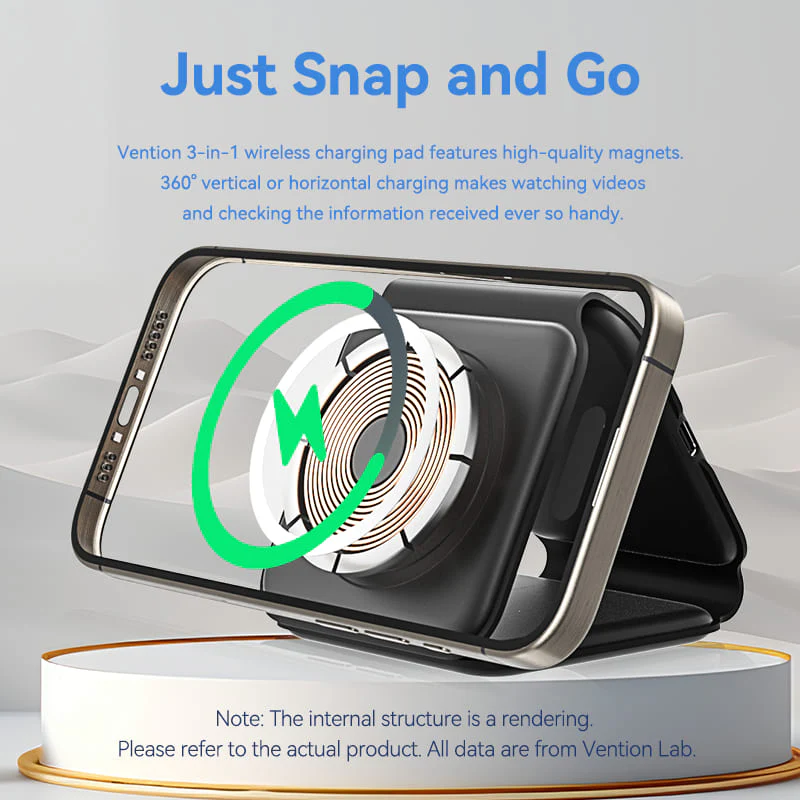 Buy VENTION 3-in-1 15W Wireless Charging Pad with MagSafe and LED Night Light Online in Pakistan - UGREEN PK