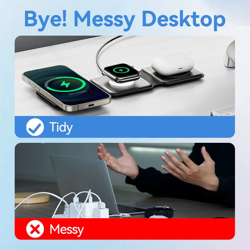 Buy VENTION 3-in-1 15W Wireless Charging Pad with MagSafe and LED Night Light Online in Pakistan - UGREEN PK