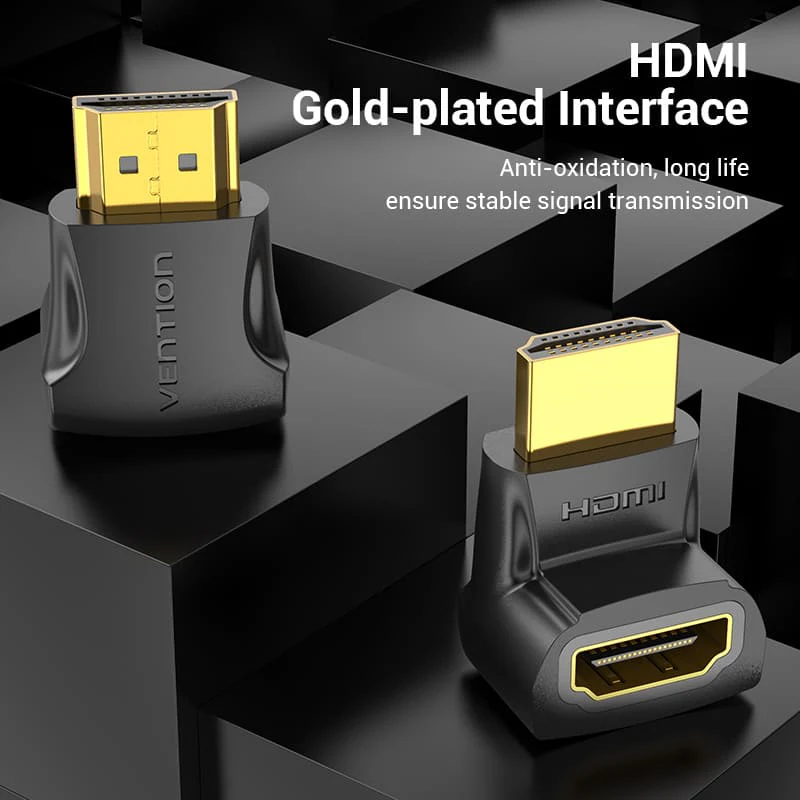 Buy VENTION 4K@60Hz HDMI 270 Degree Male to Female Adapter Black – Gold-Plated Connector Online in Pakistan - UGREEN PK