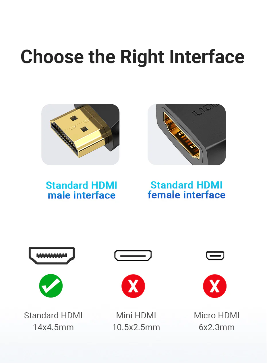 VENTION 4K@60Hz HDMI 270 Degree Male to Female Verticle Flat Adapter Black – Gold-Plated Connector Buy VENTION 4K@60Hz HDMI 270 Degree Male to Female Verticle Flat Adapter Black – Gold-Plated Connector Online in Pakistan - UGREEN PK