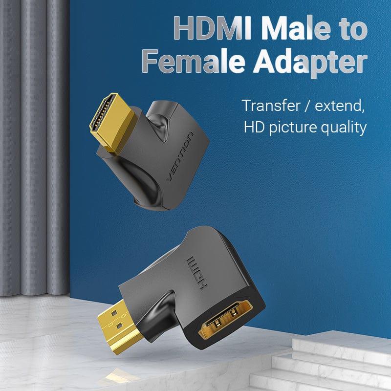 Buy VENTION 4K@60Hz HDMI 270 Degree Male to Female Verticle Flat Adapter Black – Gold-Plated Connector Online in Pakistan - UGREEN PK