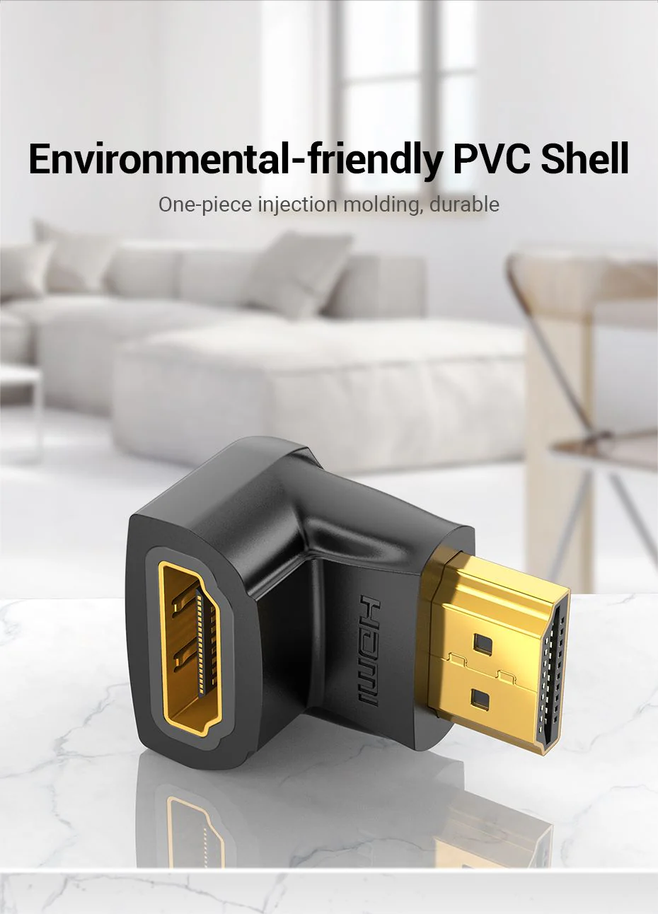 VENTION 4K@60Hz HDMI 90 Degree Male to Female Adapter Black – Gold-Plated Connector Buy VENTION 4K@60Hz HDMI 90 Degree Male to Female Adapter Black – Gold-Plated Connector Online in Pakistan - UGREEN PK