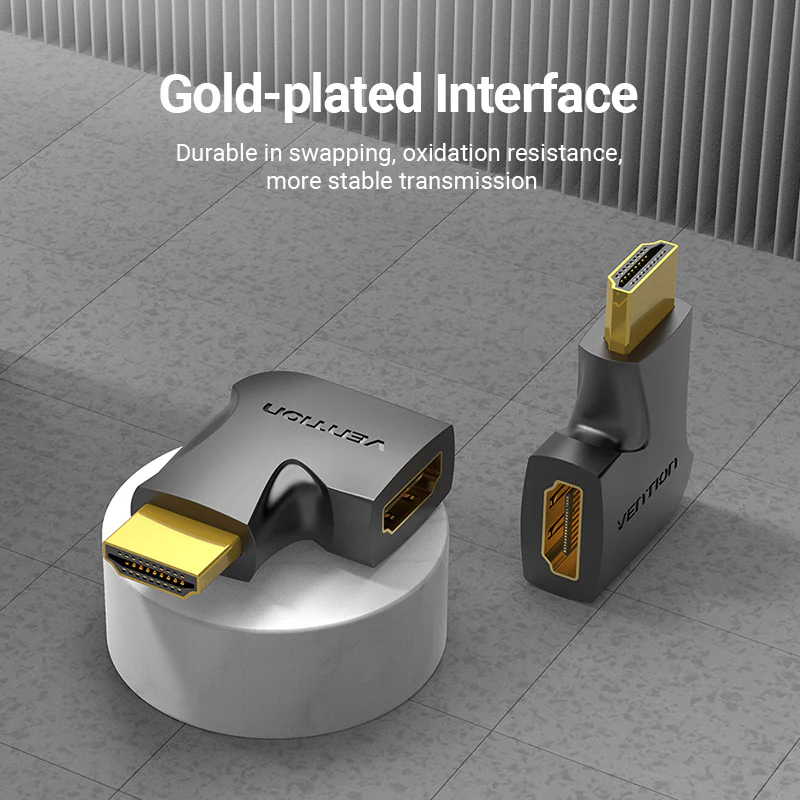 VENTION 4K@60Hz HDMI 90 Degree Male to Female Verticle Flat Adapter Black – Gold-Plated Connector Buy VENTION 4K@60Hz HDMI 90 Degree Male to Female Verticle Flat Adapter Black – Gold-Plated Connector Online in Pakistan - UGREEN PK