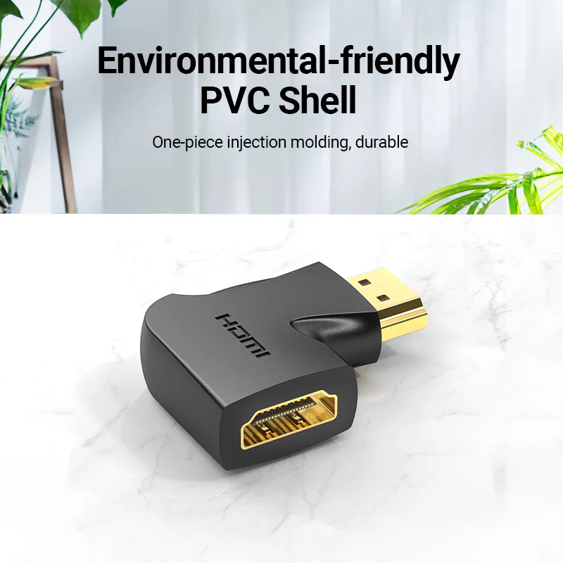 VENTION 4K@60Hz HDMI 90 Degree Male to Female Verticle Flat Adapter Black – Gold-Plated Connector Buy VENTION 4K@60Hz HDMI 90 Degree Male to Female Verticle Flat Adapter Black – Gold-Plated Connector Online in Pakistan - UGREEN PK