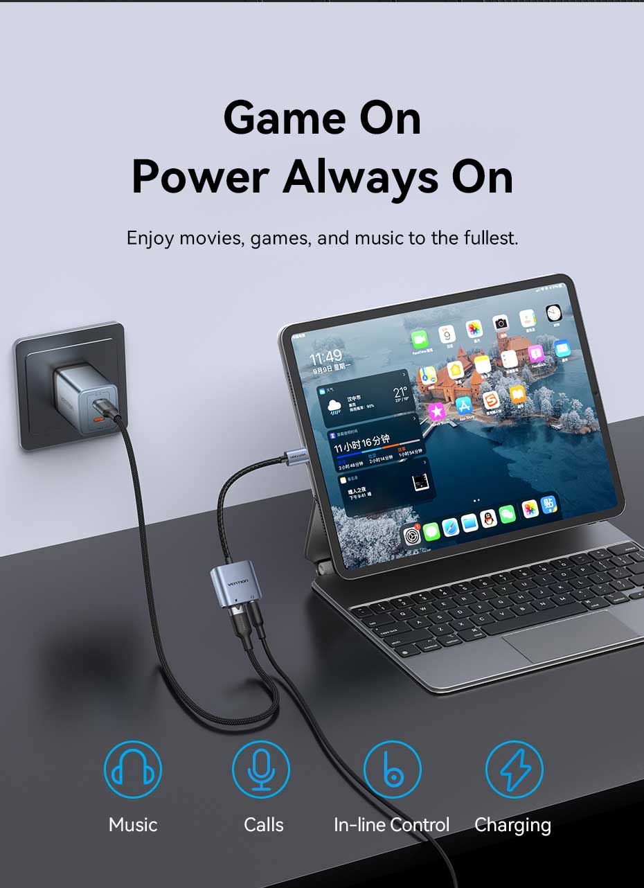 VENTION USB-C to Aux 3.5mm Hi-Fi Audio DAC Chip for PUBG Mobile / Free Fire, 60W PD Charging for iPhone 16/15 Pro Max, Galaxy S25/24 Ultra Buy VENTION USB-C to Aux 3.5mm Hi-Fi Audio DAC Chip for PUBG Mobile / Free Fire, 60W PD Charging for iPhone 16/15 Pro Max, Galaxy S25/24 Ultra Online in Pakistan - UGREEN PK