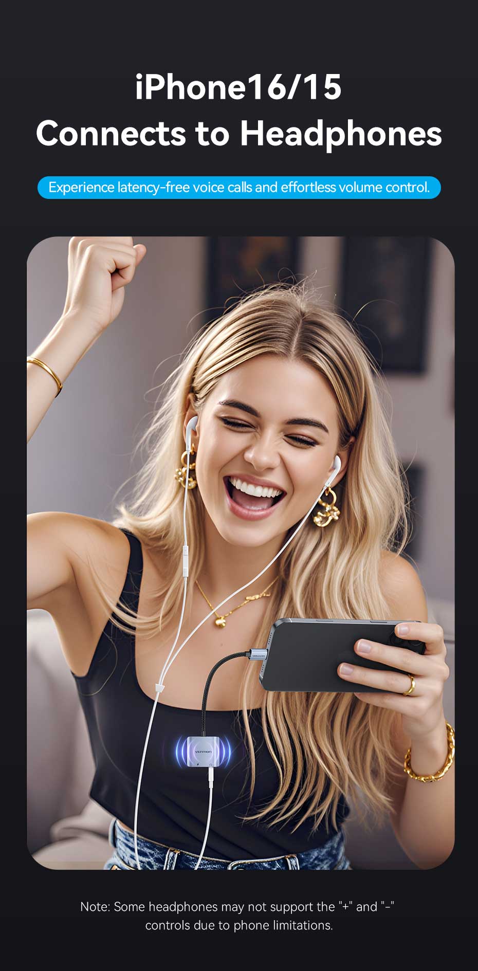 VENTION USB-C to Aux 3.5mm Hi-Fi Audio DAC Chip for PUBG Mobile / Free Fire, 60W PD Charging for iPhone 16/15 Pro Max, Galaxy S25/24 Ultra Buy VENTION USB-C to Aux 3.5mm Hi-Fi Audio DAC Chip for PUBG Mobile / Free Fire, 60W PD Charging for iPhone 16/15 Pro Max, Galaxy S25/24 Ultra Online in Pakistan - UGREEN PK
