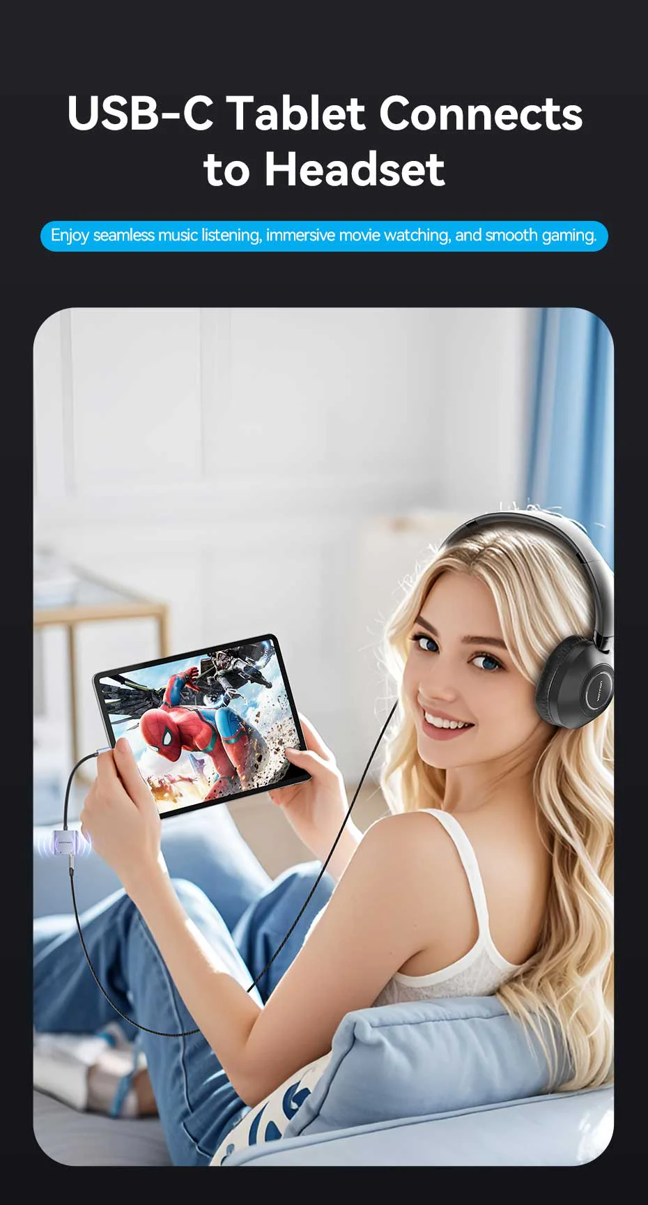 VENTION USB-C to Aux 3.5mm Hi-Fi Audio DAC Chip for PUBG Mobile / Free Fire, 60W PD Charging for iPhone 16/15 Pro Max, Galaxy S25/24 Ultra Buy VENTION USB-C to Aux 3.5mm Hi-Fi Audio DAC Chip for PUBG Mobile / Free Fire, 60W PD Charging for iPhone 16/15 Pro Max, Galaxy S25/24 Ultra Online in Pakistan - UGREEN PK