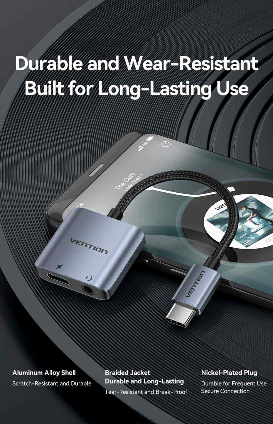 VENTION USB-C to Aux 3.5mm Hi-Fi Audio DAC Chip for PUBG Mobile / Free Fire, 60W PD Charging for iPhone 16/15 Pro Max, Galaxy S25/24 Ultra Buy VENTION USB-C to Aux 3.5mm Hi-Fi Audio DAC Chip for PUBG Mobile / Free Fire, 60W PD Charging for iPhone 16/15 Pro Max, Galaxy S25/24 Ultra Online in Pakistan - UGREEN PK