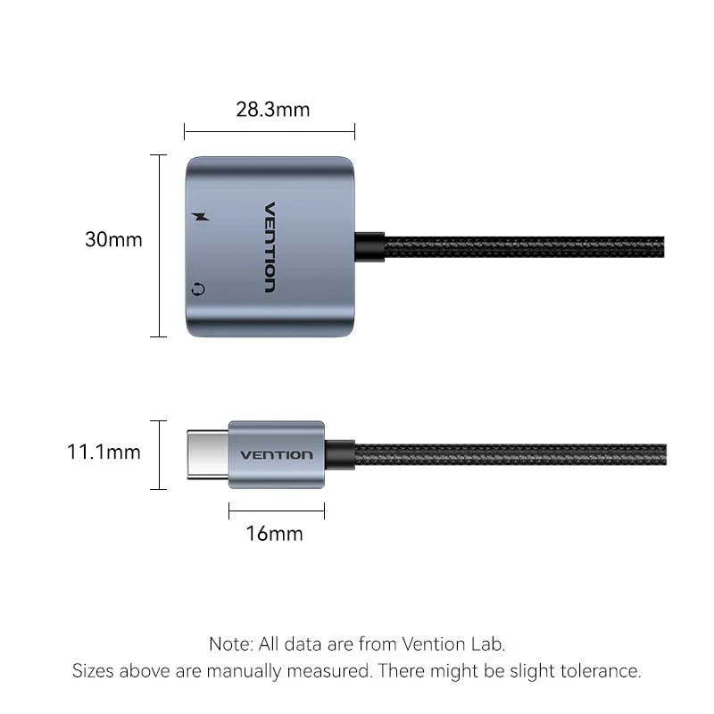 Buy VENTION USB-C to Aux 3.5mm Hi-Fi Audio DAC Chip for PUBG Mobile / Free Fire, 60W PD Charging for iPhone 16/15 Pro Max, Galaxy S25/24 Ultra Online in Pakistan - UGREEN PK