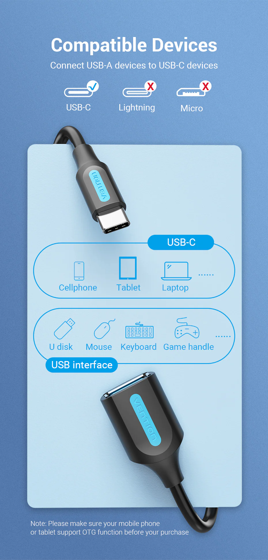 VENTION USB 3.1 Gen 1 Type-C to USB-A OTG Cable (0.15M) 5Gbps High-Speed Data Transfer Buy VENTION USB 3.1 Gen 1 Type-C to USB-A OTG Cable (0.15M) 5Gbps High-Speed Data Transfer Online in Pakistan - UGREEN PK