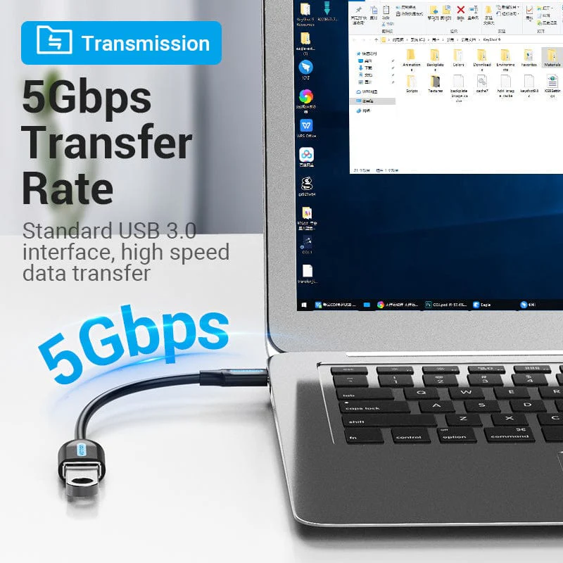 Buy VENTION USB 3.1 Gen 1 Type-C to USB-A OTG Cable (0.15M) 5Gbps High-Speed Data Transfer Online in Pakistan - UGREEN PK