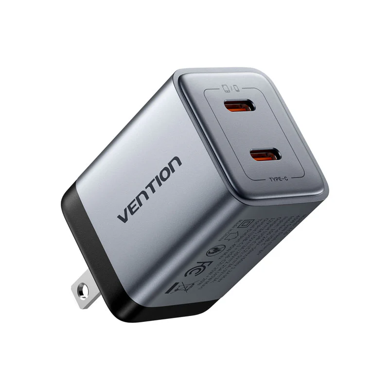 Buy VENTION 45W Dual USB-C GaN V Fast Charger (US Plug) Overheat Protection for iPhone 15/16 Online in Pakistan - UGREEN PK