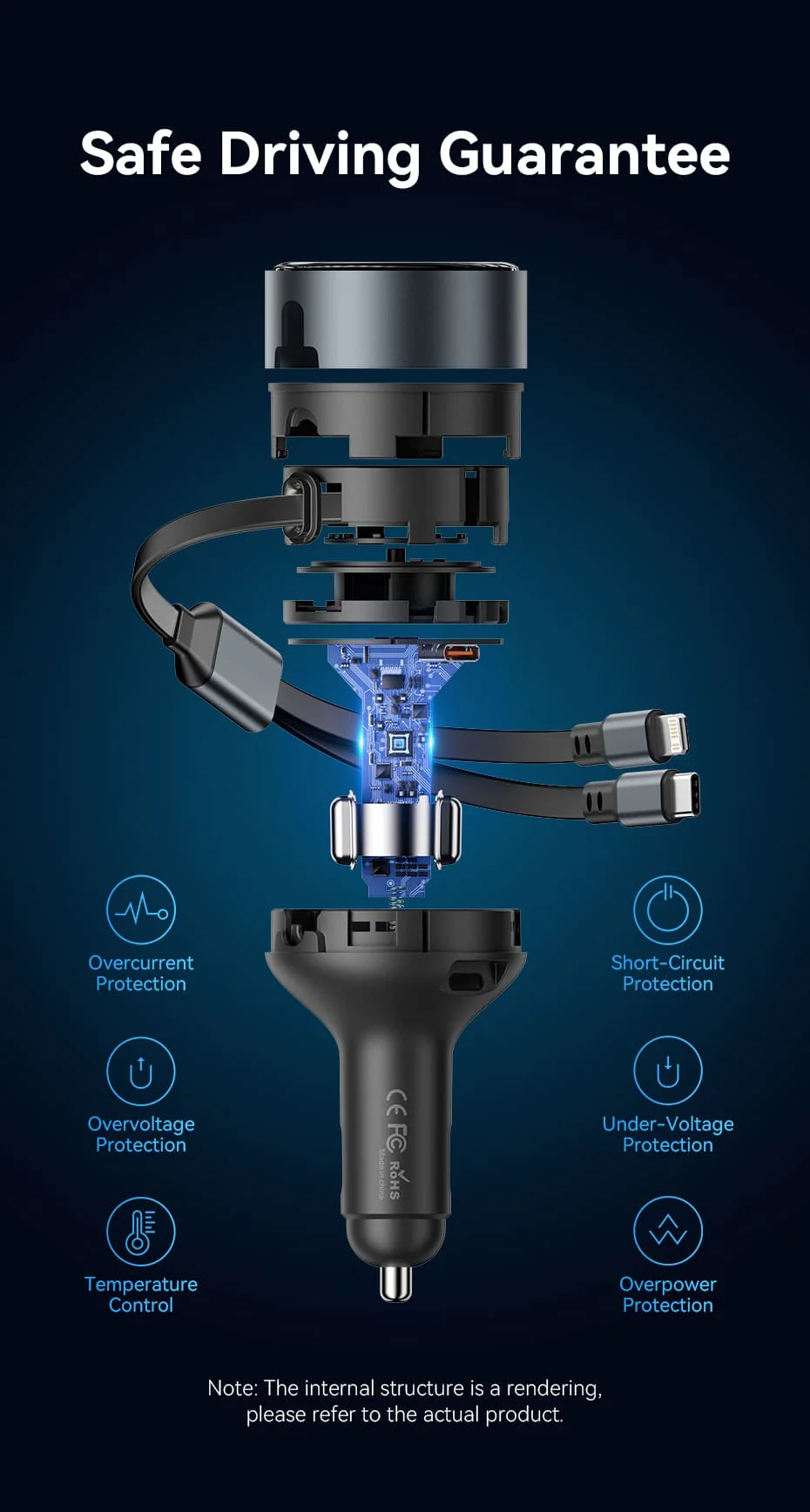 VENTION 30W PD Fast Car Charger with Built-In USB-C + Lightning Cables for iPhone 17/16/15/14 Buy VENTION 30W PD Fast Car Charger with Built-In USB-C + Lightning Cables for iPhone 17/16/15/14 Online in Pakistan - UGREEN PK
