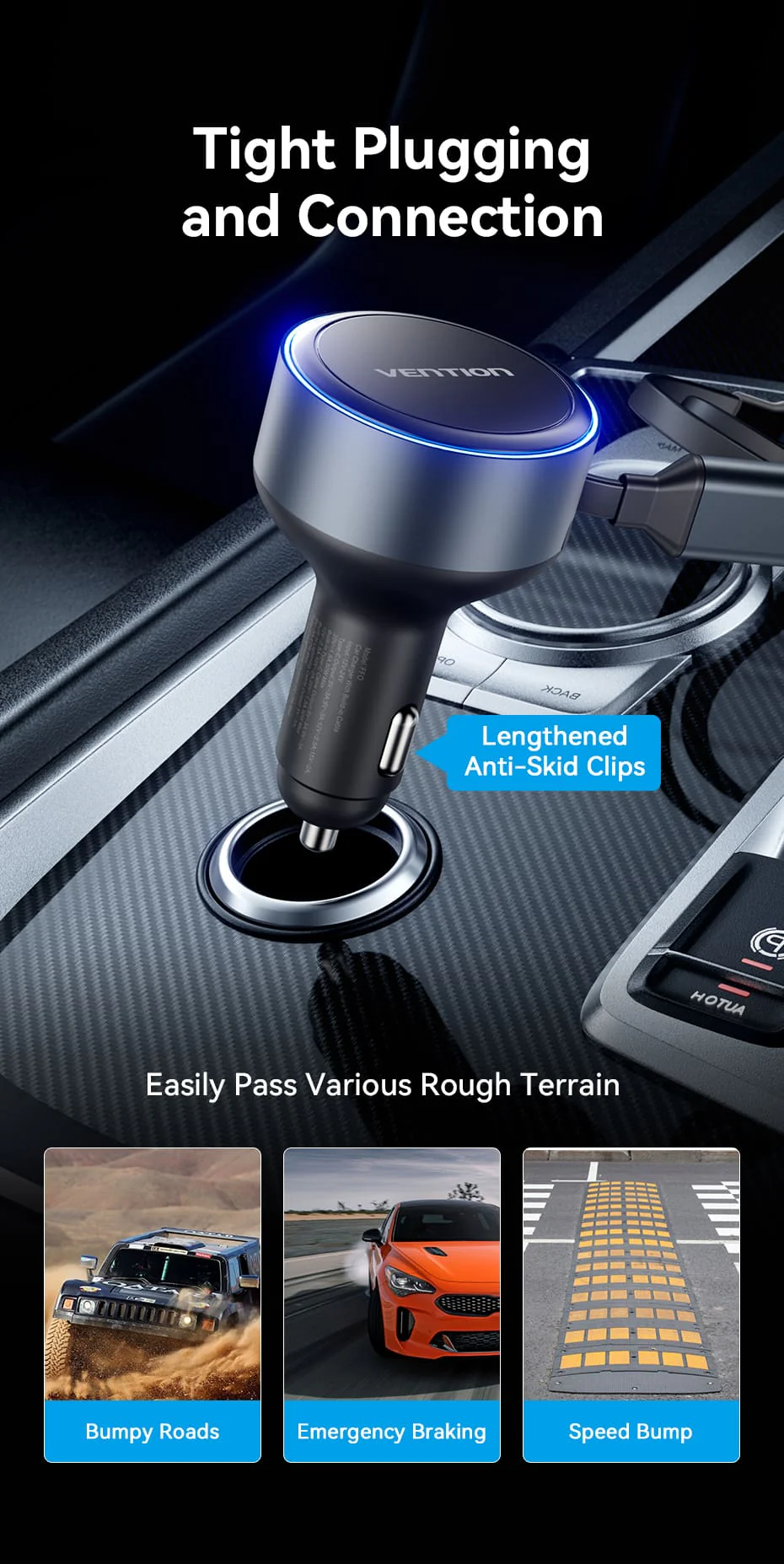 VENTION 30W PD Fast Car Charger with Built-In USB-C + Lightning Cables for iPhone 17/16/15/14 Buy VENTION 30W PD Fast Car Charger with Built-In USB-C + Lightning Cables for iPhone 17/16/15/14 Online in Pakistan - UGREEN PK