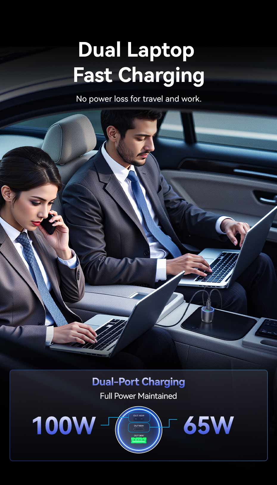 VENTION 165W Max 3-Port Car Charger (100W +65W +30W) PD 3.0 Fast Charging for MacBook Pro/iPad/iPhone 16/15 Buy VENTION 165W Max 3-Port Car Charger (100W +65W +30W) PD 3.0 Fast Charging for MacBook Pro/iPad/iPhone 16/15 Online in Pakistan - UGREEN PK