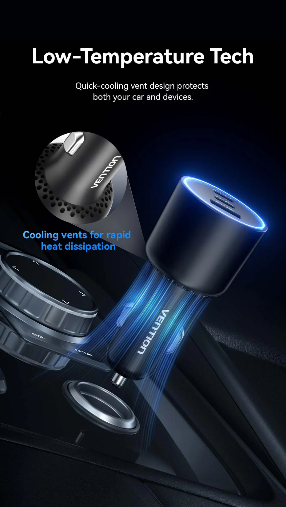 VENTION 165W Max 3-Port Car Charger (100W +65W +30W) PD 3.0 Fast Charging for MacBook Pro/iPad/iPhone 16/15 Buy VENTION 165W Max 3-Port Car Charger (100W +65W +30W) PD 3.0 Fast Charging for MacBook Pro/iPad/iPhone 16/15 Online in Pakistan - UGREEN PK