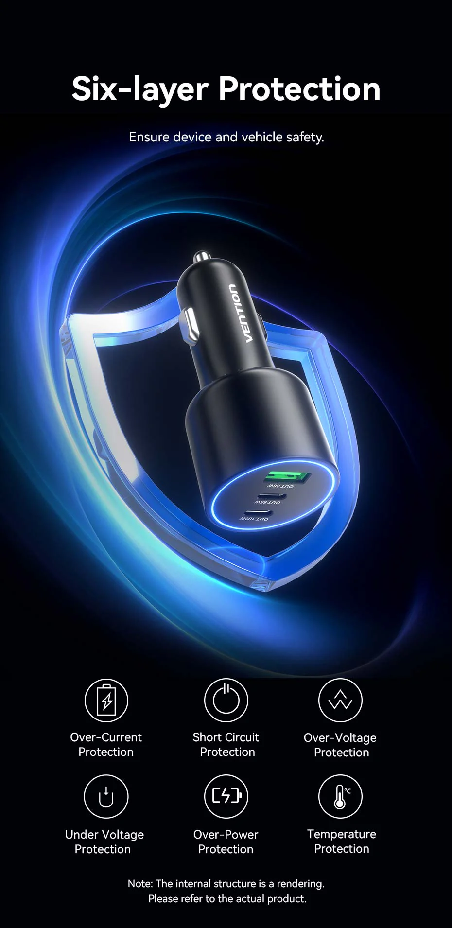 VENTION 165W Max 3-Port Car Charger (100W +65W +30W) PD 3.0 Fast Charging for MacBook Pro/iPad/iPhone 16/15 Buy VENTION 165W Max 3-Port Car Charger (100W +65W +30W) PD 3.0 Fast Charging for MacBook Pro/iPad/iPhone 16/15 Online in Pakistan - UGREEN PK