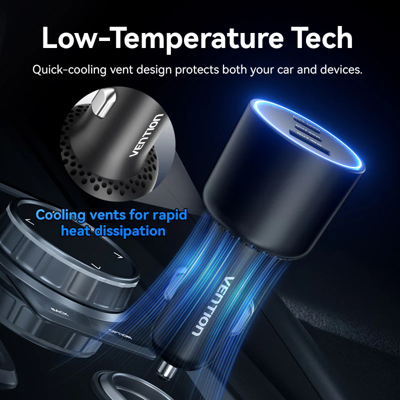 Buy VENTION 165W Max 3-Port Car Charger (100W +65W +30W) PD 3.0 Fast Charging for MacBook Pro/iPad/iPhone 16/15 Online in Pakistan - UGREEN PK