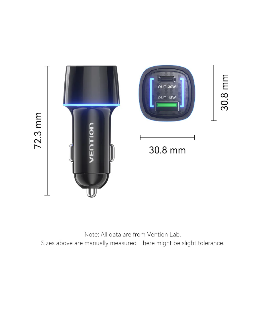 VENTION FFRB0 Car Charger 48W PD Fast Charging & QC3.0 Dual Port 6-Layer Safety Protection Buy VENTION FFRB0 Car Charger 48W PD Fast Charging & QC3.0 Dual Port 6-Layer Safety Protection Online in Pakistan - UGREEN PK