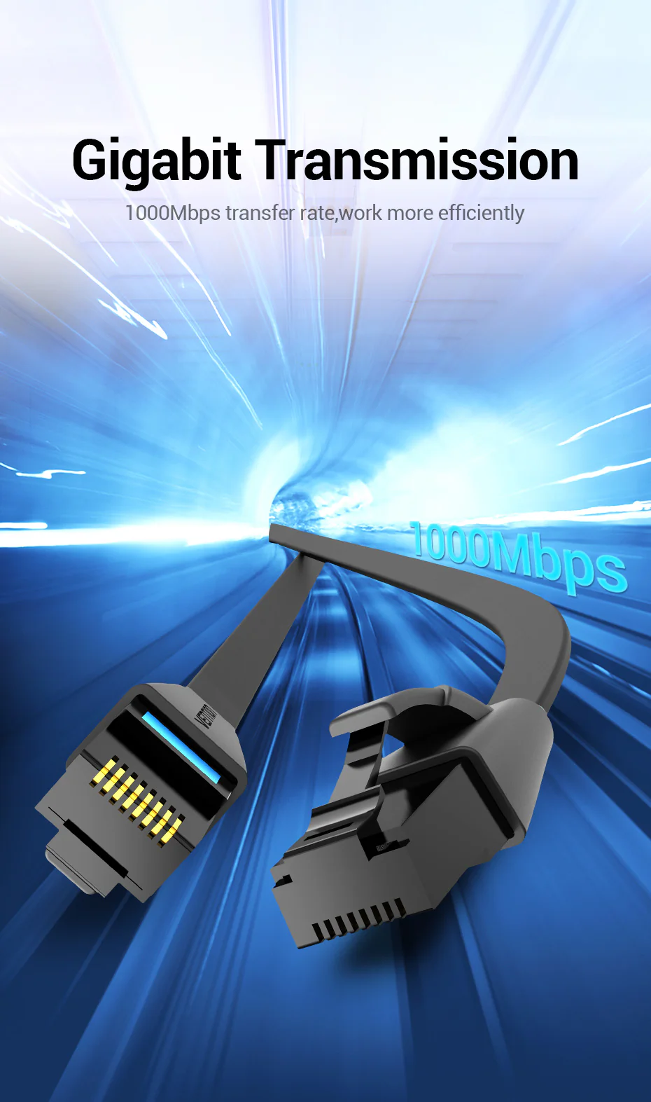 VENTION Flat UTP Cat6 Ethernet Cable (1.6mm Ultra Thin) Gigabit Speed with Gold-Plated RJ45 Connectors Buy VENTION Flat UTP Cat6 Ethernet Cable (1.6mm Ultra Thin) Gigabit Speed with Gold-Plated RJ45 Connectors Online in Pakistan - UGREEN PK