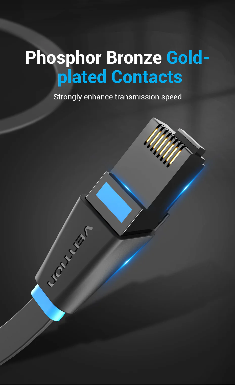 VENTION Flat UTP Cat6 Ethernet Cable (1.6mm Ultra Thin) Gigabit Speed with Gold-Plated RJ45 Connectors Buy VENTION Flat UTP Cat6 Ethernet Cable (1.6mm Ultra Thin) Gigabit Speed with Gold-Plated RJ45 Connectors Online in Pakistan - UGREEN PK