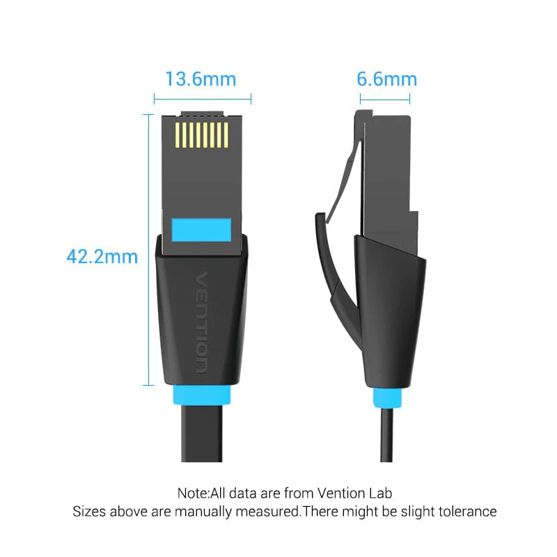 Buy VENTION Flat UTP Cat6 Ethernet Cable (1.6mm Ultra Thin) Gigabit Speed with Gold-Plated RJ45 Connectors Online in Pakistan - UGREEN PK