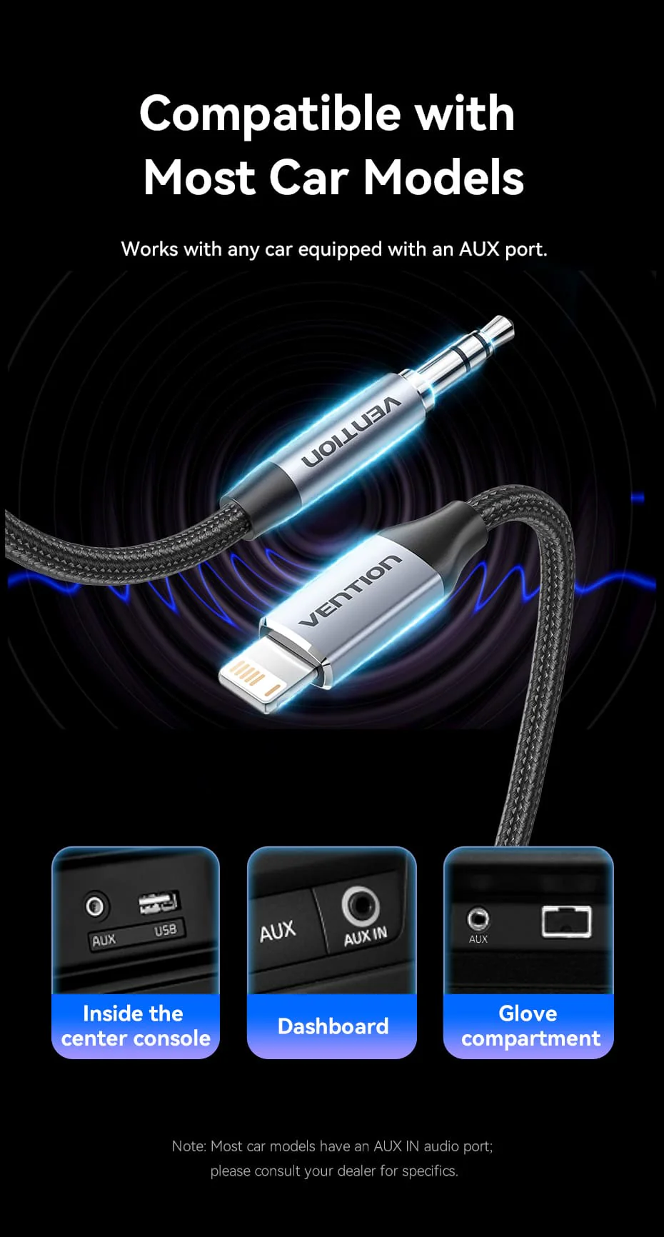 VENTION Lightning to 3.5mm Audio Cable MFi-Certified DAC Chip for iPhone 14/13/12/11/X/8/7 Buy VENTION Lightning to 3.5mm Audio Cable MFi-Certified DAC Chip for iPhone 14/13/12/11/X/8/7 Online in Pakistan - UGREEN PK
