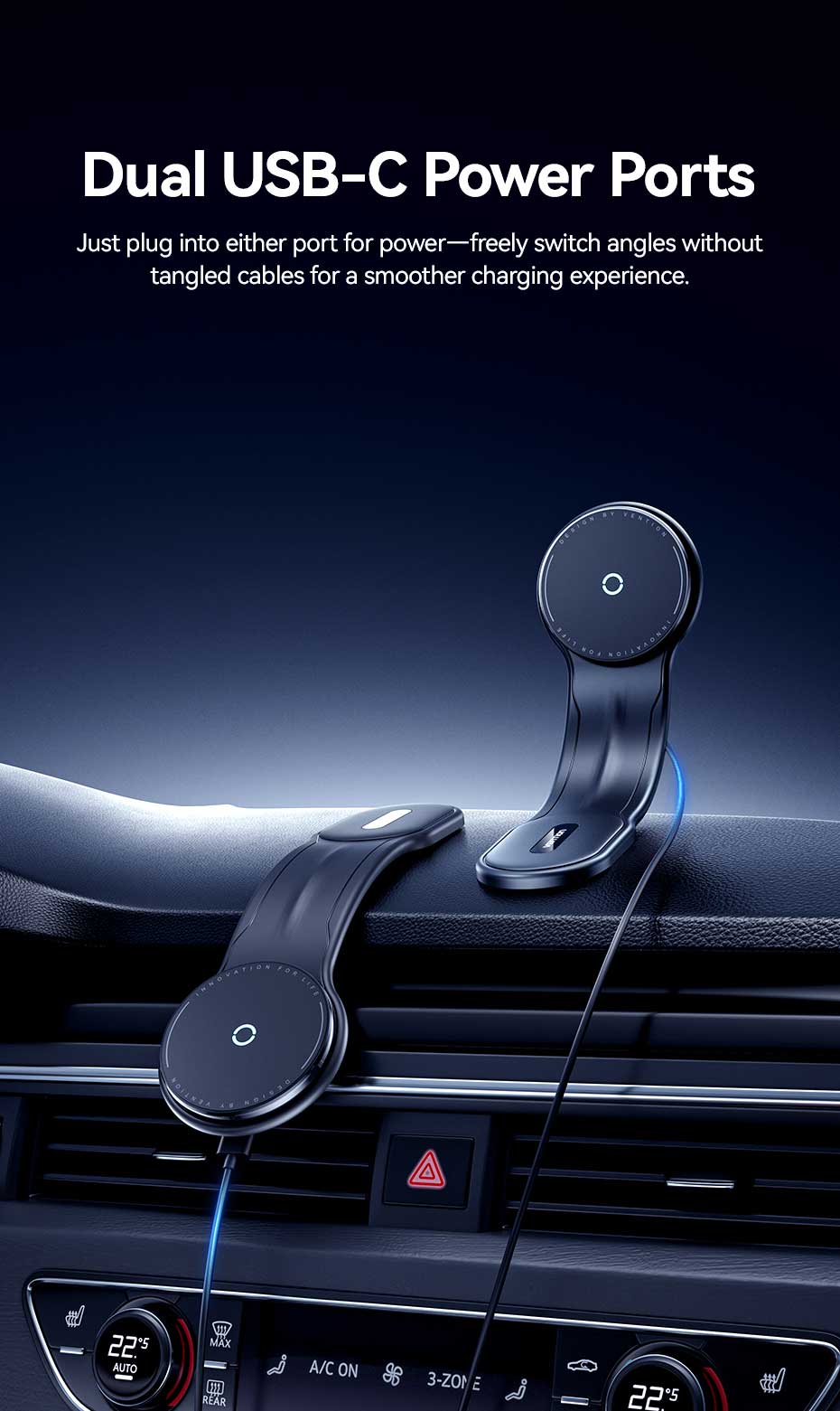 VENTION Wireless 15W Max Car Mount Charger Magnetic Phone Holder Buy VENTION Wireless 15W Max Car Mount Charger Magnetic Phone Holder Online in Pakistan - UGREEN PK