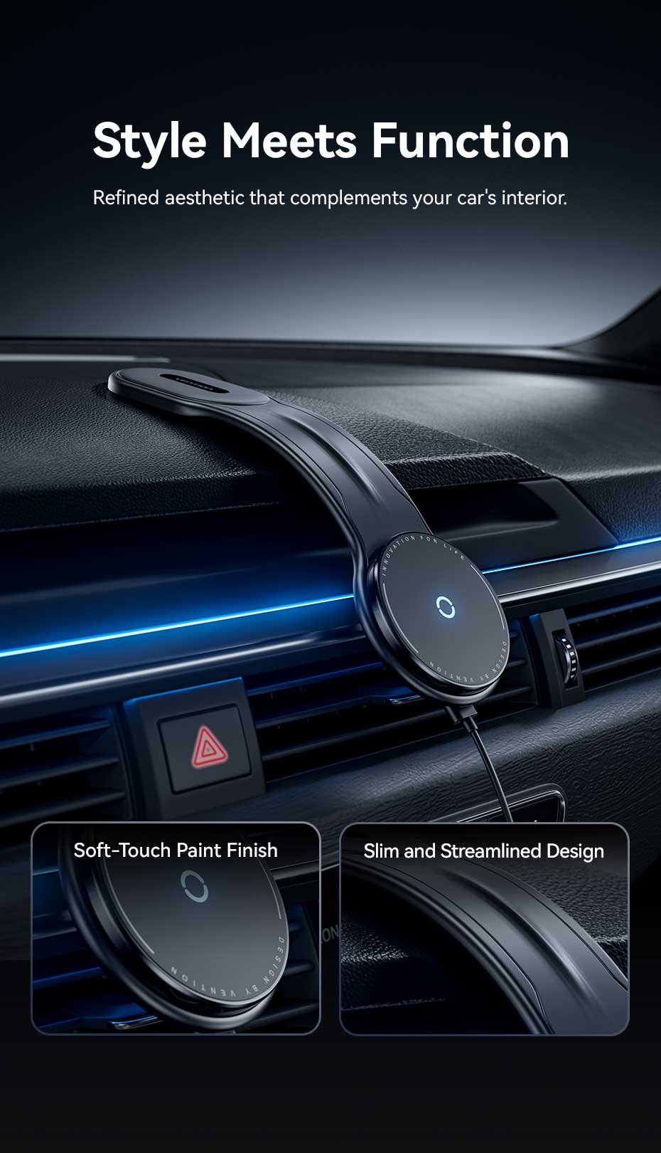 VENTION Wireless 15W Max Car Mount Charger Magnetic Phone Holder Buy VENTION Wireless 15W Max Car Mount Charger Magnetic Phone Holder Online in Pakistan - UGREEN PK