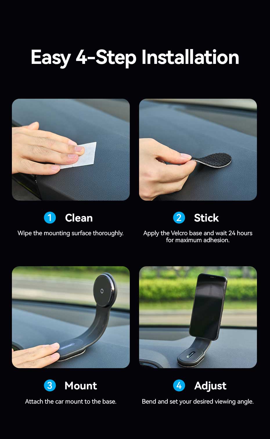 VENTION Wireless 15W Max Car Mount Charger Magnetic Phone Holder Buy VENTION Wireless 15W Max Car Mount Charger Magnetic Phone Holder Online in Pakistan - UGREEN PK