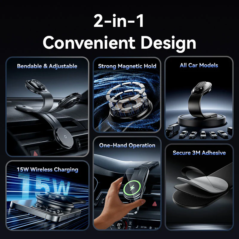 Buy VENTION Wireless 15W Max Car Mount Charger Magnetic Phone Holder Online in Pakistan - UGREEN PK