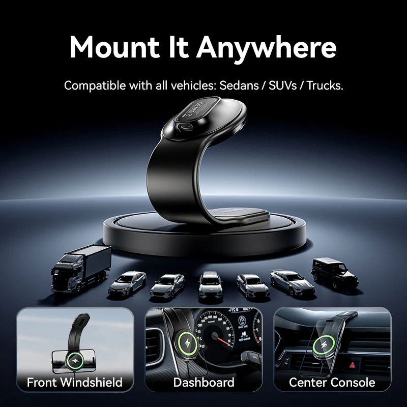 Buy VENTION Wireless 15W Max Car Mount Charger Magnetic Phone Holder Online in Pakistan - UGREEN PK