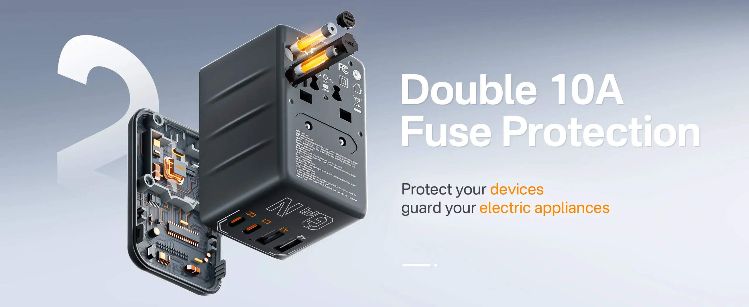 TESSAN 65W Universal Travel Adapter (2xUSB-C 65W + 2xUSB-A 60W/5W) + AC Outlet) Buy TESSAN 65W Universal Travel Adapter (2xUSB-C 65W + 2xUSB-A 60W/5W) + AC Outlet) Online in Pakistan - UGREEN PK