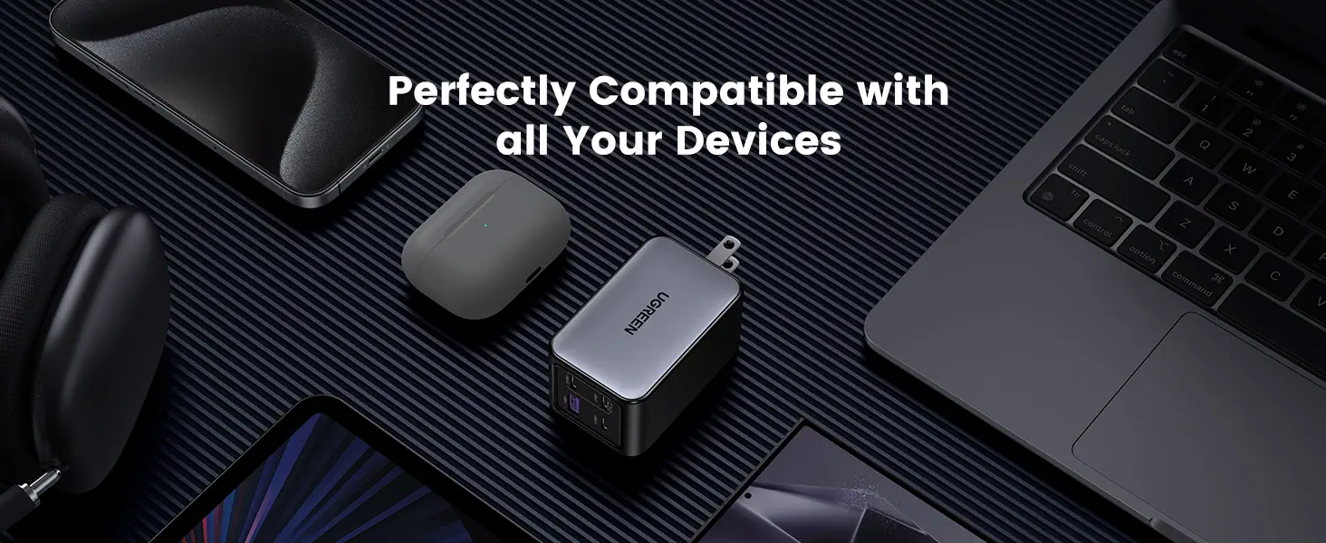 UGREEN 35963 Nexode 65W GaN Charger 4-Port USB C Fast Charger (2×USB-C + 2×USB-A) Foldable Plug Buy UGREEN 35963 Nexode 65W GaN Charger 4-Port USB C Fast Charger (2×USB-C + 2×USB-A) Foldable Plug Online in Pakistan - UGREEN PK