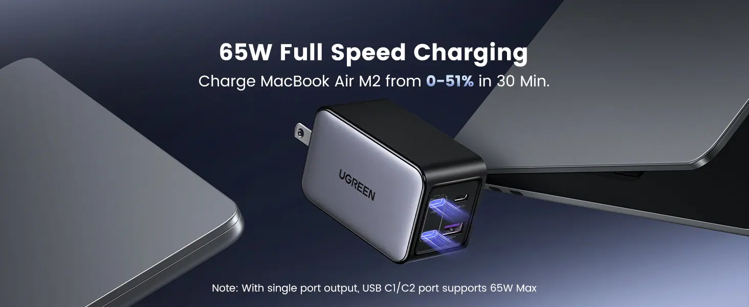 UGREEN 35963 Nexode 65W GaN Charger 4-Port USB C Fast Charger (2×USB-C + 2×USB-A) Foldable Plug Buy UGREEN 35963 Nexode 65W GaN Charger 4-Port USB C Fast Charger (2×USB-C + 2×USB-A) Foldable Plug Online in Pakistan - UGREEN PK