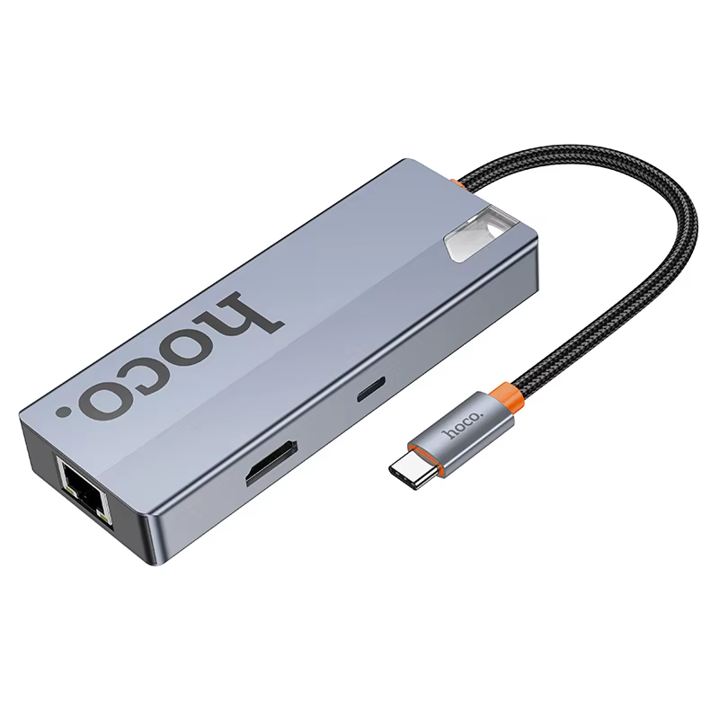 Buy HOCO HB51 6-in-1 USB-C Hub - 4K HDMI, Gigabit Ethernet, 100W PD Charging, 3x USB 3.0 Ports Online in Pakistan - UGREEN PK