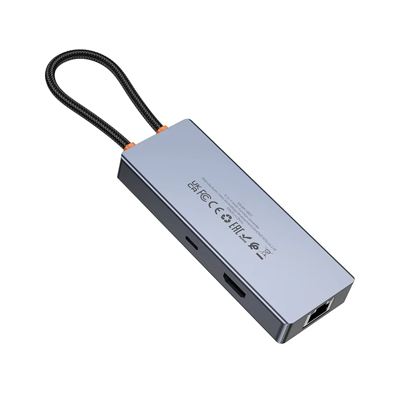 Buy HOCO HB51 6-in-1 USB-C Hub - 4K HDMI, Gigabit Ethernet, 100W PD Charging, 3x USB 3.0 Ports Online in Pakistan - UGREEN PK