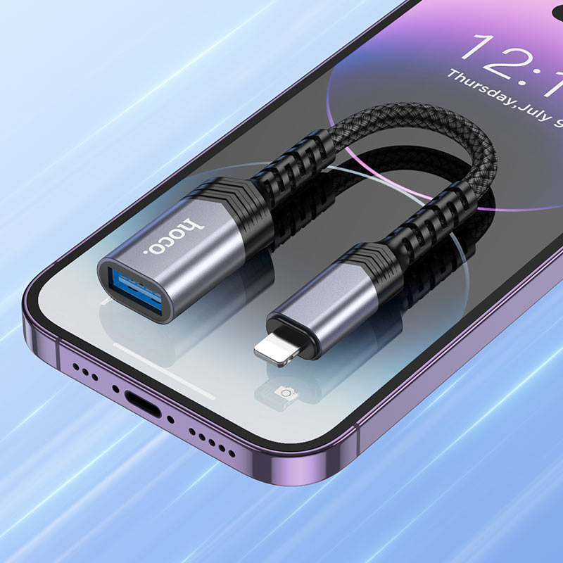 Buy HOCO UA24 Lightning Male to USB A Female OTG Adapter & Charging Cable for iPhone iPad Online in Pakistan - UGREEN PK