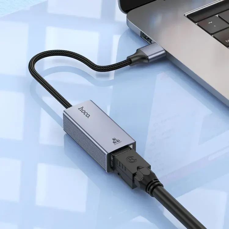 Buy HOCO UA37 USB-A to RJ45 Gigabit Ethernet Adapter 1000Mbps Portable LAN Adapter (Gray) Online in Pakistan - UGREEN PK