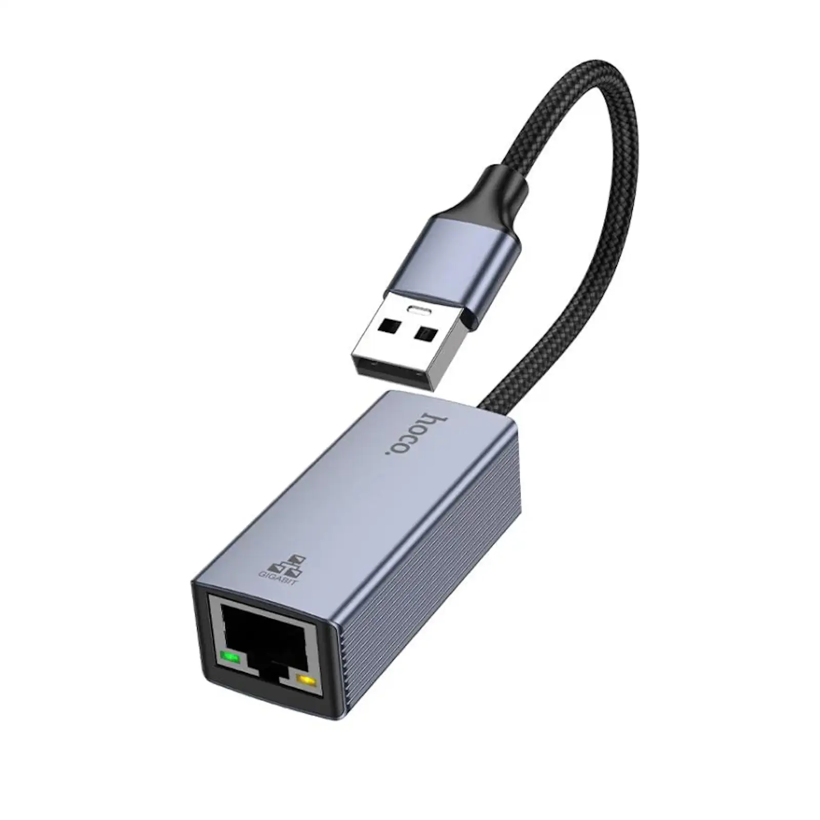 Buy HOCO UA37 USB-A to RJ45 Gigabit Ethernet Adapter 1000Mbps Portable LAN Adapter (Gray) Online in Pakistan - UGREEN PK