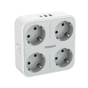 TESSAN TS-302-DE-Cย 7-in-1 European Wall Plug