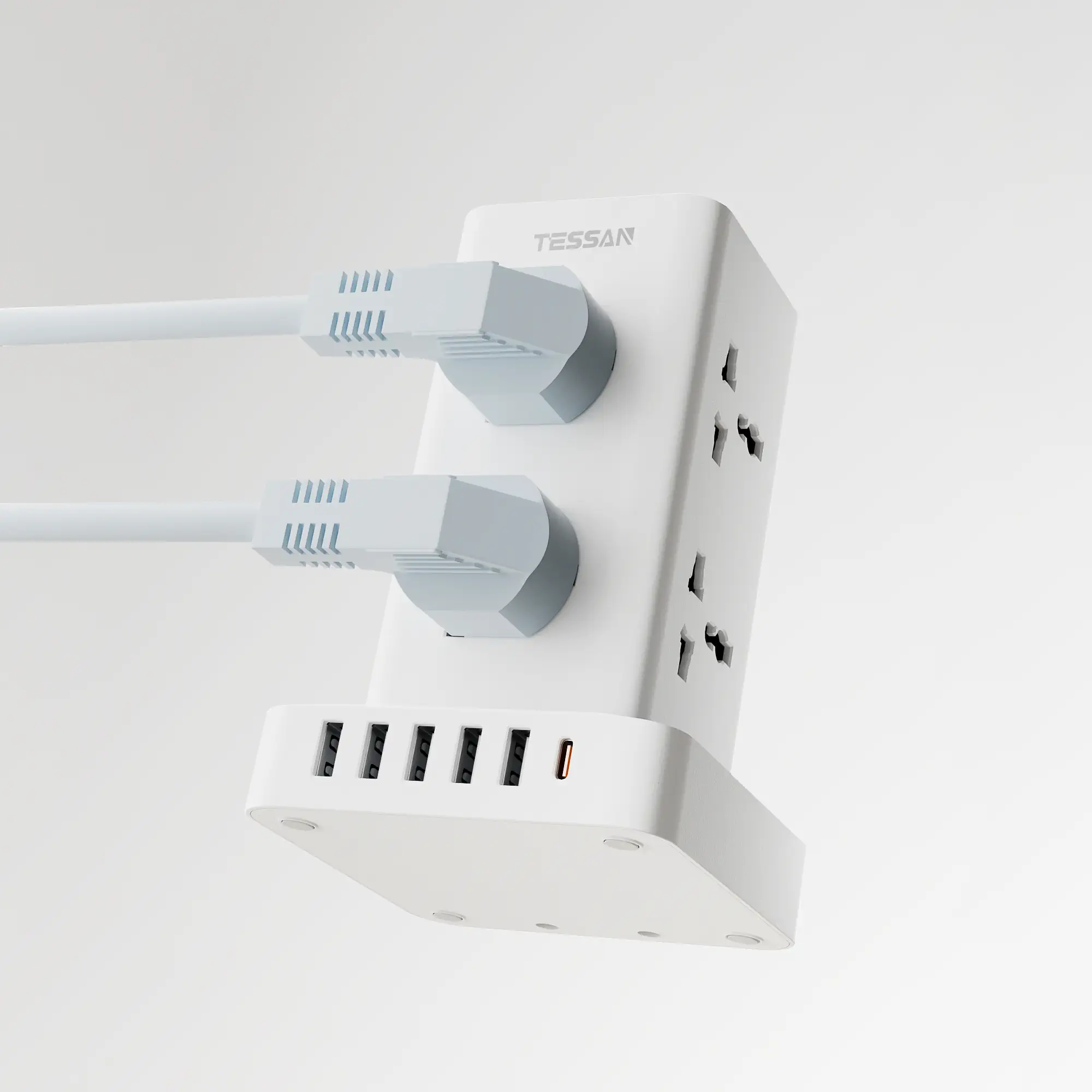 Buy TESSAN 14-in-1 Universal Power Strip Tower with 8 AC Outlets, 5 USB-A, 1 USB-C, 5M Cable Online in Pakistan - UGREEN PK