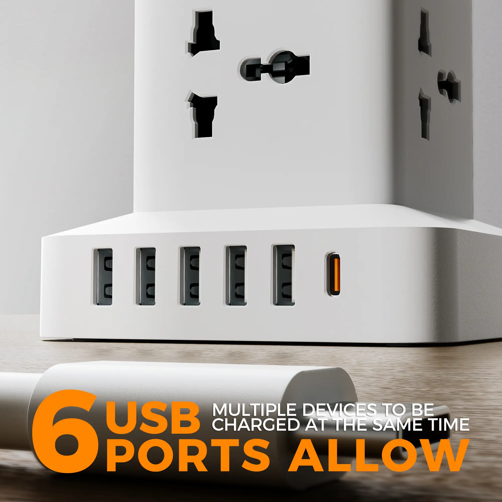 Buy TESSAN 14-in-1 Universal Power Strip Tower with 8 AC Outlets, 5 USB-A, 1 USB-C, 5M Cable Online in Pakistan - UGREEN PK
