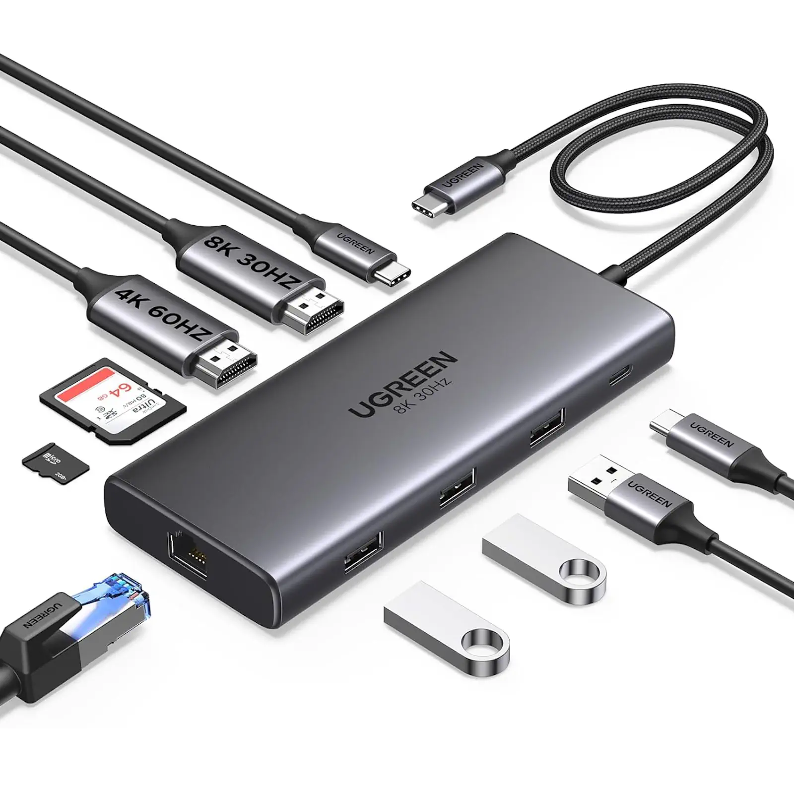 UGREEN 15534 Revodok Pro 210 Docking Station 10-in-1 USB-C Hub