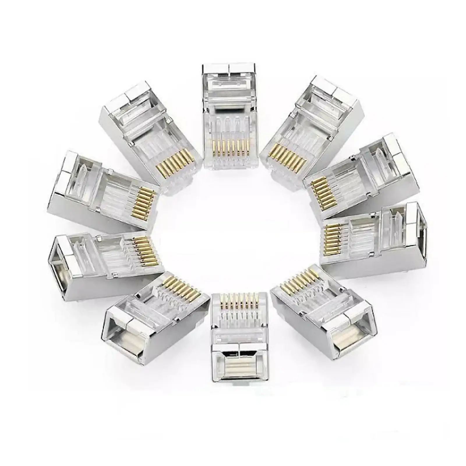 Buy UGREEN 20333 Cat6 RJ45 Connectors (10 Pieces) Gold-Plated Shielded Crystal Heads for High-Speed Ethernet Online in Pakistan - UGREEN PK