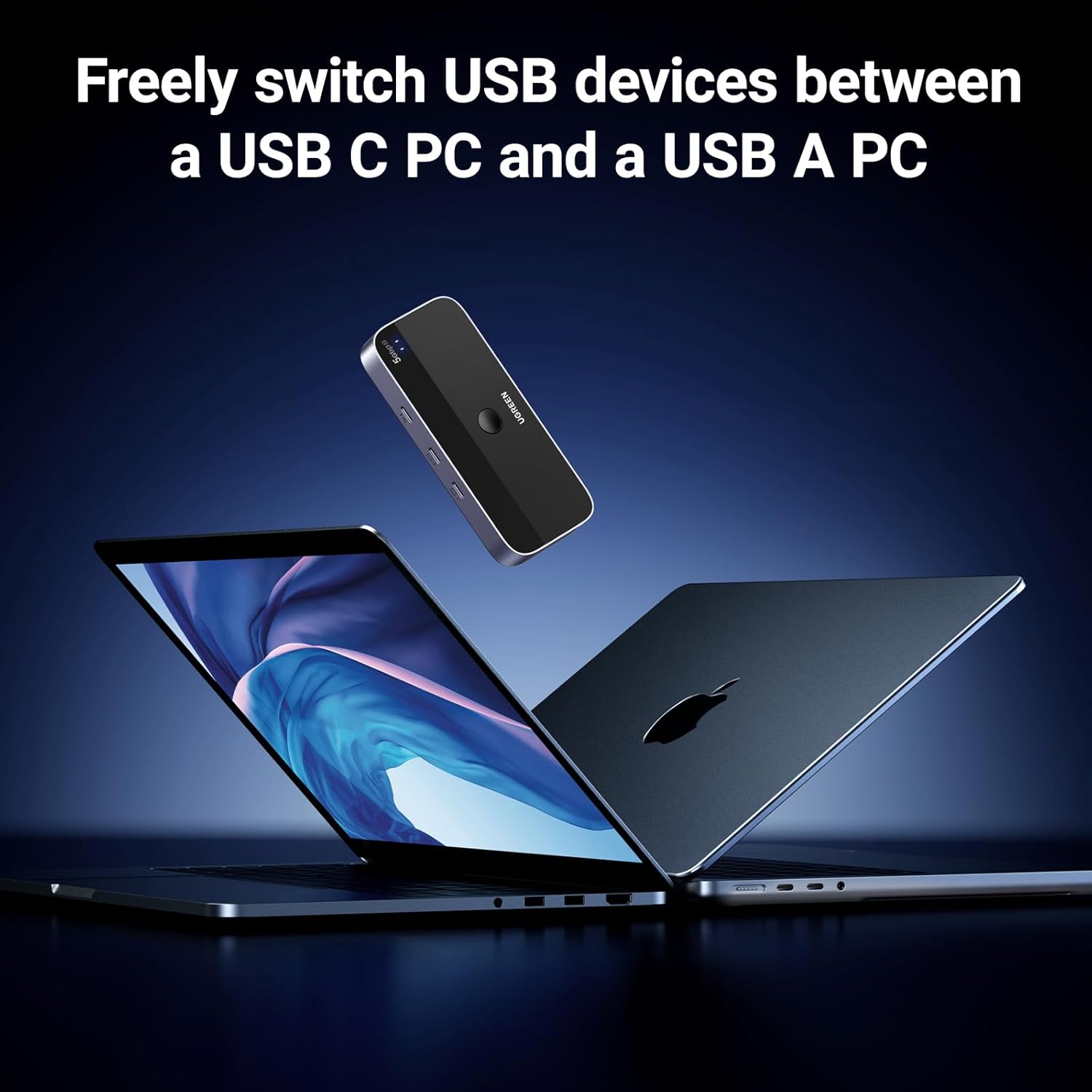 Buy UGREEN 25098 USB-C Switch Selector 2-in-4-Out USB 3.0 Hub for Keyboard, Mouse, Webcam Sharing Between 2 PCs Online in Pakistan - UGREEN PK