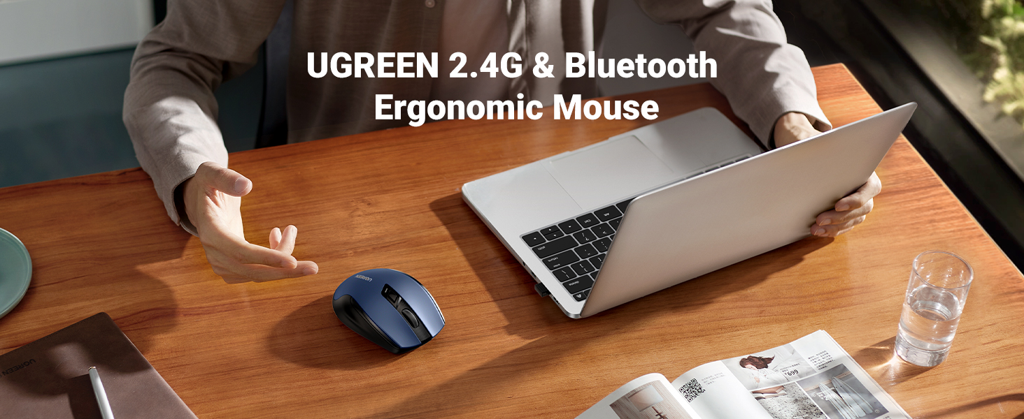 UGREEN Wireless Mouse 4000DPI Dual Mode (2.4G+BT), Silent Click, Ergonomic Design Buy UGREEN Wireless Mouse 4000DPI Dual Mode (2.4G+BT), Silent Click, Ergonomic Design Online in Pakistan - UGREEN PK